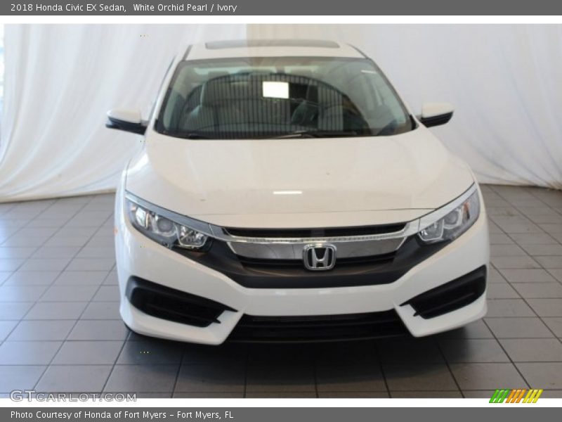 White Orchid Pearl / Ivory 2018 Honda Civic EX Sedan