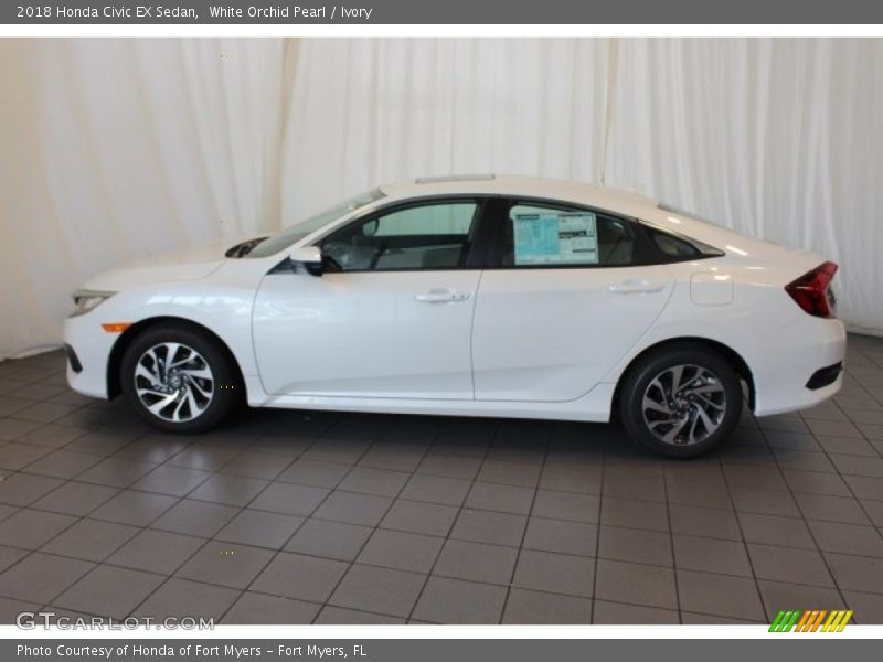 White Orchid Pearl / Ivory 2018 Honda Civic EX Sedan