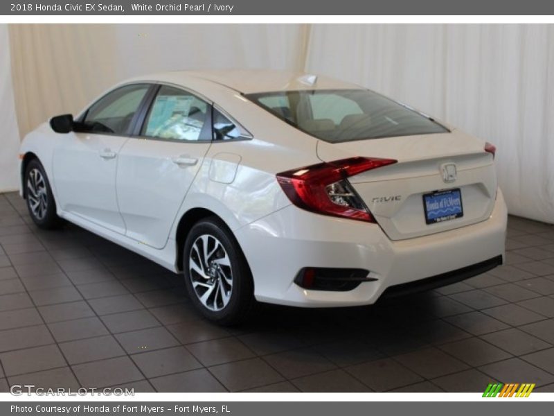 White Orchid Pearl / Ivory 2018 Honda Civic EX Sedan