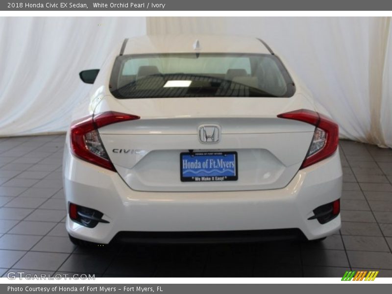 White Orchid Pearl / Ivory 2018 Honda Civic EX Sedan