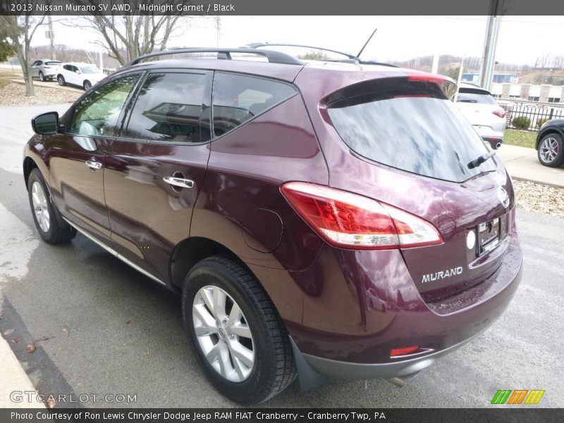 Midnight Garnet / Black 2013 Nissan Murano SV AWD
