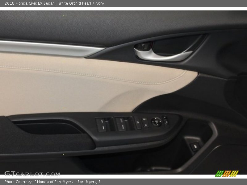 White Orchid Pearl / Ivory 2018 Honda Civic EX Sedan