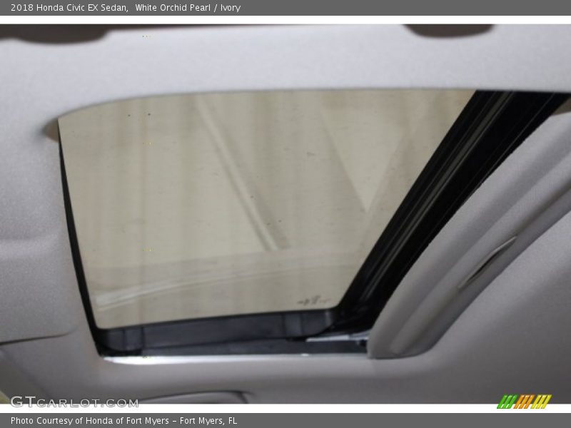 White Orchid Pearl / Ivory 2018 Honda Civic EX Sedan