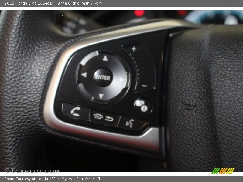 White Orchid Pearl / Ivory 2018 Honda Civic EX Sedan
