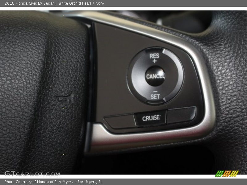 White Orchid Pearl / Ivory 2018 Honda Civic EX Sedan