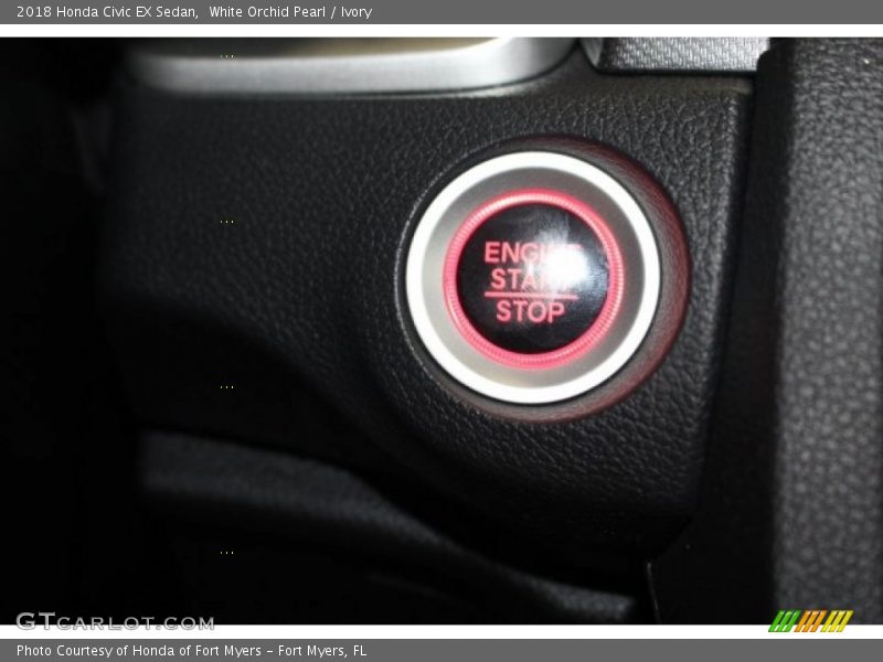 White Orchid Pearl / Ivory 2018 Honda Civic EX Sedan