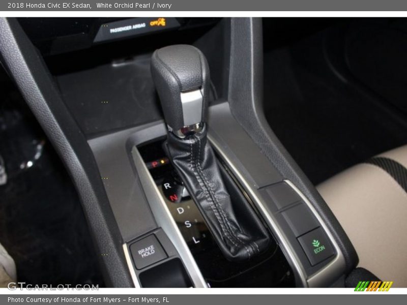 White Orchid Pearl / Ivory 2018 Honda Civic EX Sedan