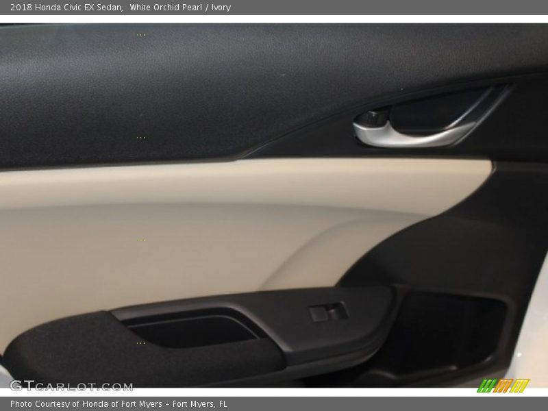 White Orchid Pearl / Ivory 2018 Honda Civic EX Sedan
