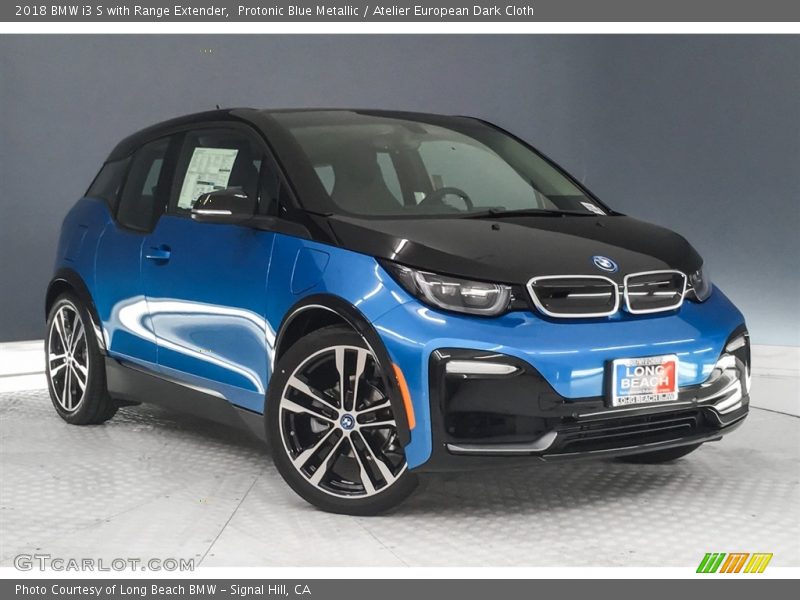 Protonic Blue Metallic / Atelier European Dark Cloth 2018 BMW i3 S with Range Extender