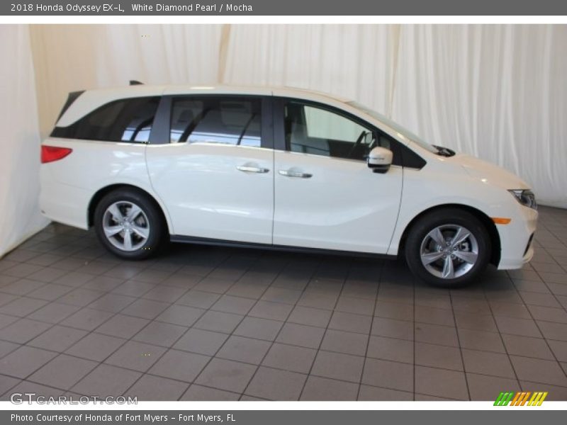 White Diamond Pearl / Mocha 2018 Honda Odyssey EX-L