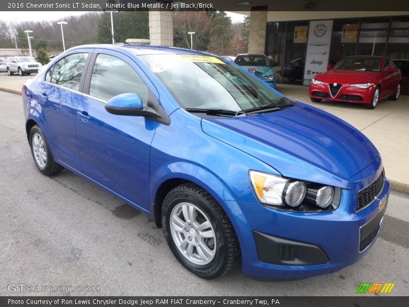 Kinetic Blue Metallic / Jet Black/Brick 2016 Chevrolet Sonic LT Sedan