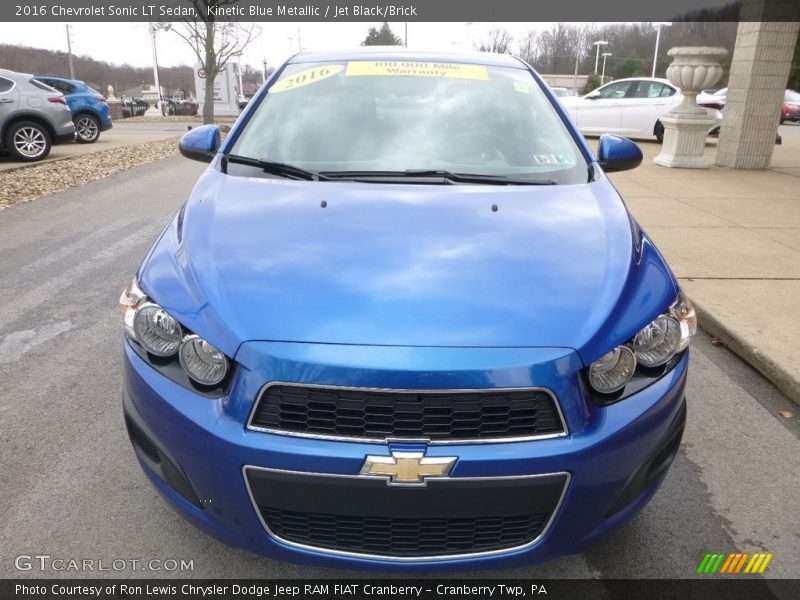Kinetic Blue Metallic / Jet Black/Brick 2016 Chevrolet Sonic LT Sedan