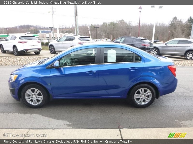 Kinetic Blue Metallic / Jet Black/Brick 2016 Chevrolet Sonic LT Sedan