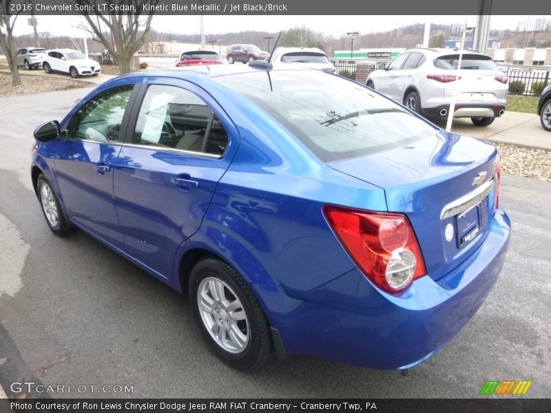 Kinetic Blue Metallic / Jet Black/Brick 2016 Chevrolet Sonic LT Sedan