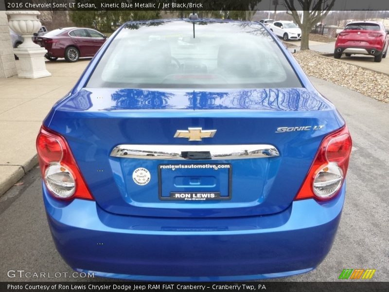 Kinetic Blue Metallic / Jet Black/Brick 2016 Chevrolet Sonic LT Sedan