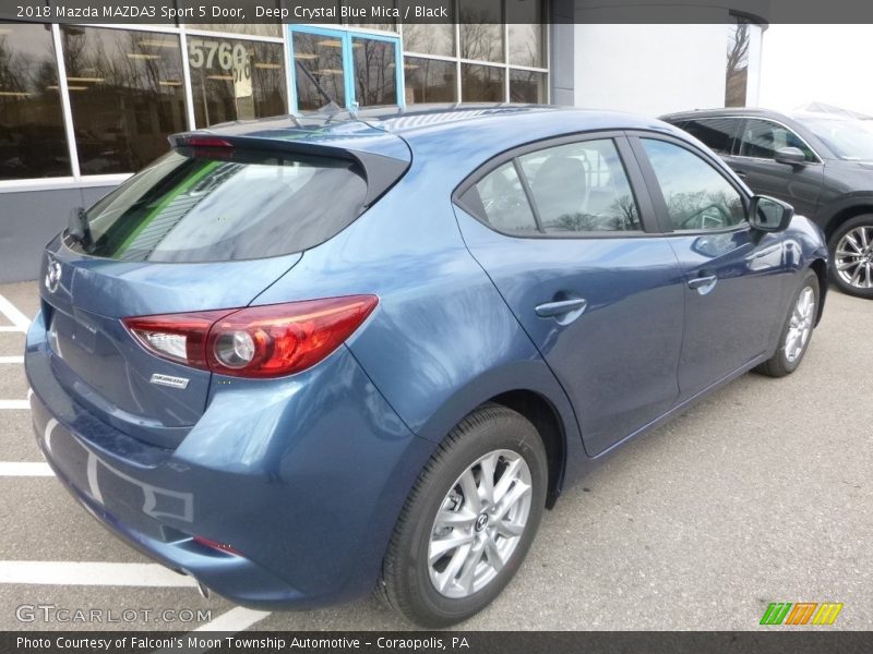 Deep Crystal Blue Mica / Black 2018 Mazda MAZDA3 Sport 5 Door