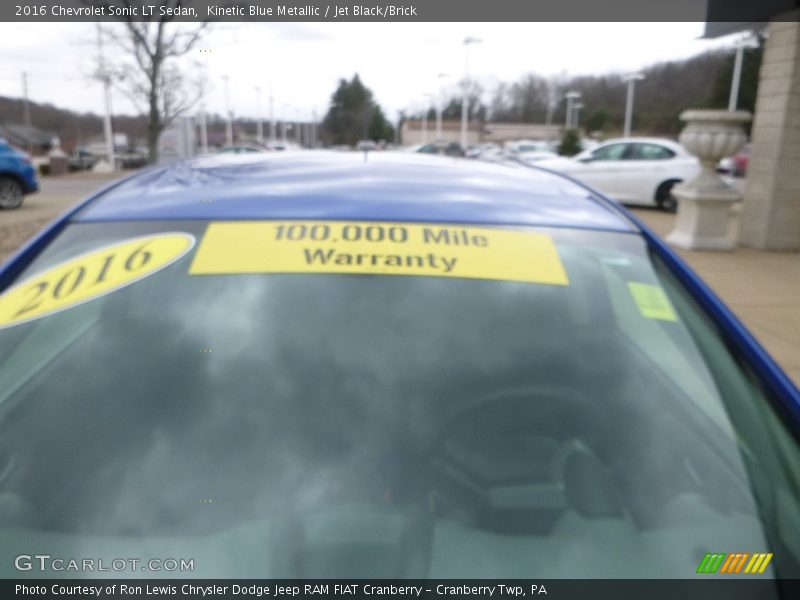 Kinetic Blue Metallic / Jet Black/Brick 2016 Chevrolet Sonic LT Sedan