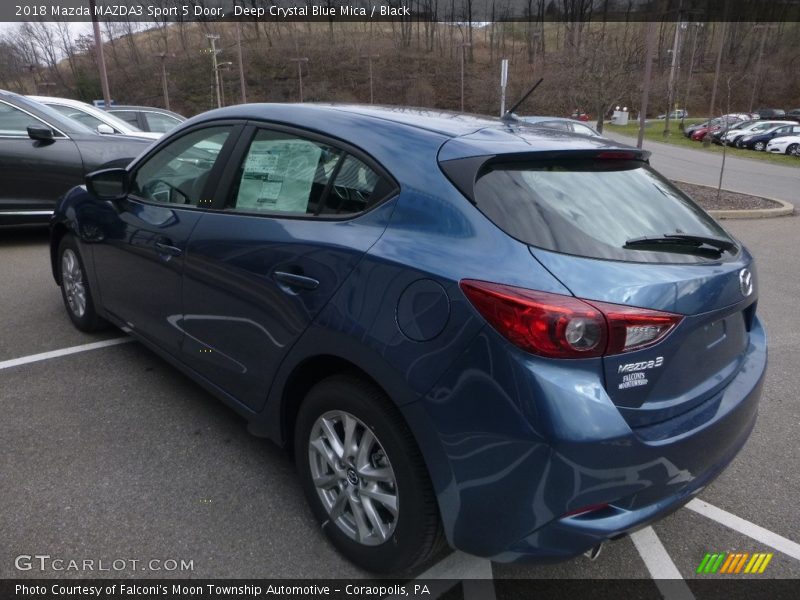 Deep Crystal Blue Mica / Black 2018 Mazda MAZDA3 Sport 5 Door
