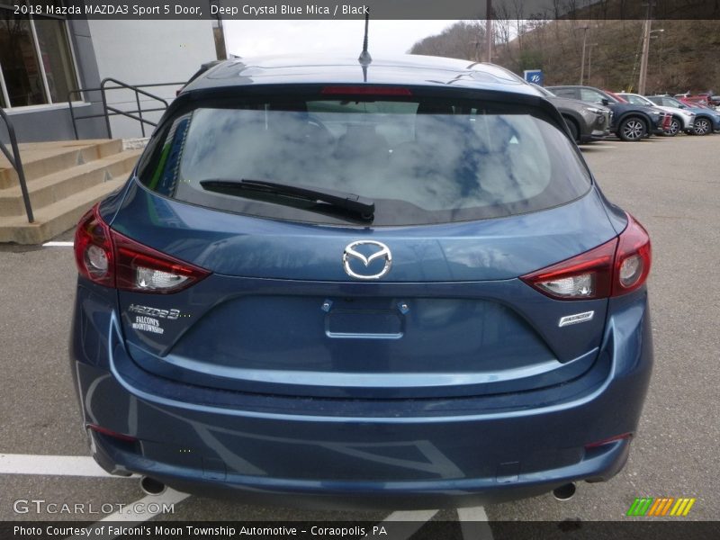 Deep Crystal Blue Mica / Black 2018 Mazda MAZDA3 Sport 5 Door
