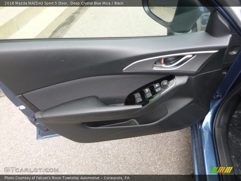 Deep Crystal Blue Mica / Black 2018 Mazda MAZDA3 Sport 5 Door