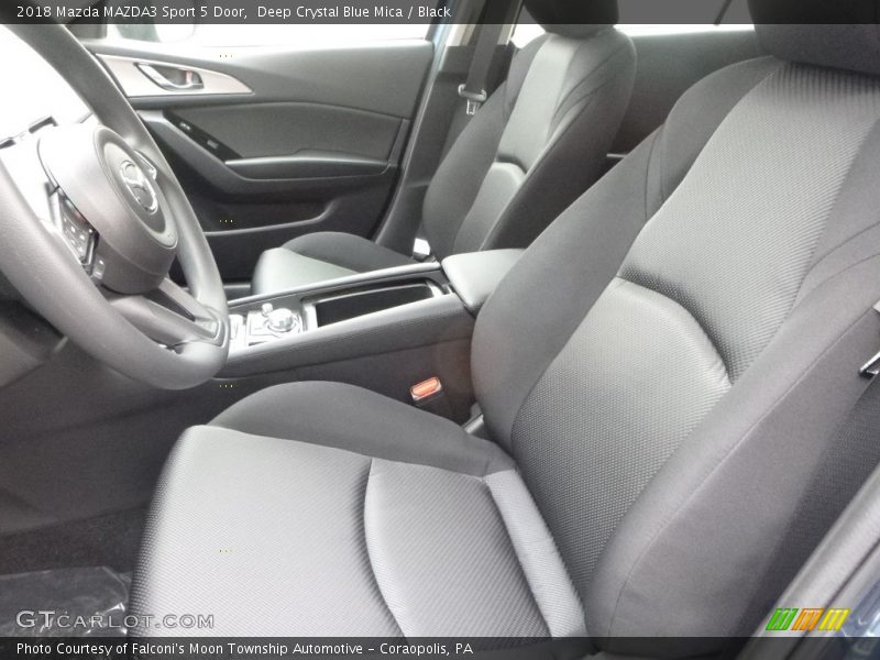 Deep Crystal Blue Mica / Black 2018 Mazda MAZDA3 Sport 5 Door