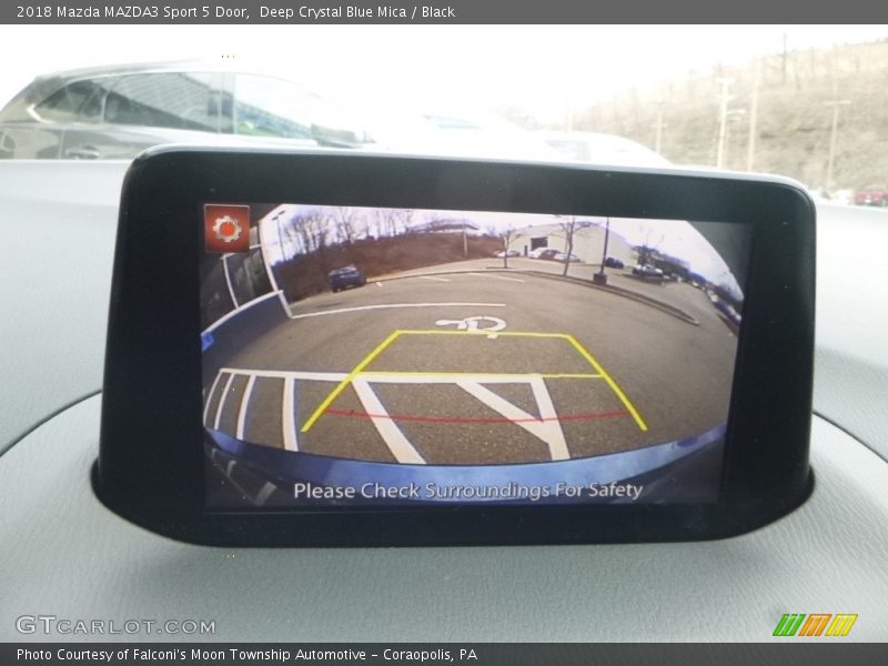 Deep Crystal Blue Mica / Black 2018 Mazda MAZDA3 Sport 5 Door