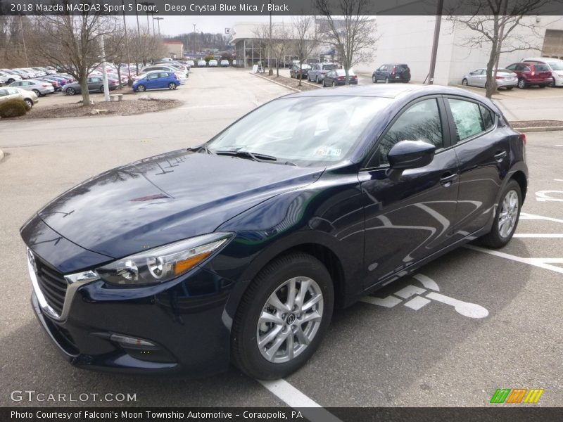 Deep Crystal Blue Mica / Black 2018 Mazda MAZDA3 Sport 5 Door