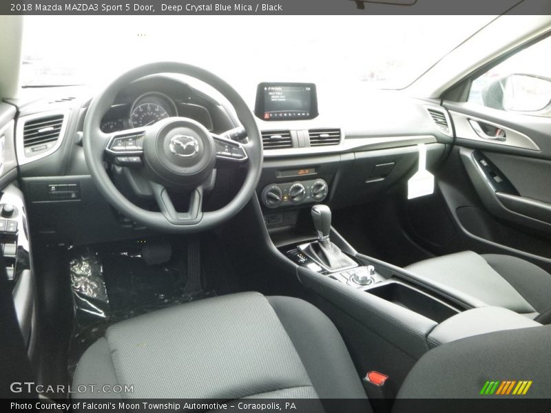 Deep Crystal Blue Mica / Black 2018 Mazda MAZDA3 Sport 5 Door