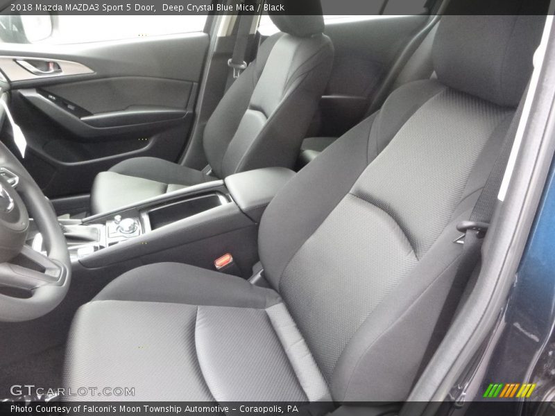 Deep Crystal Blue Mica / Black 2018 Mazda MAZDA3 Sport 5 Door