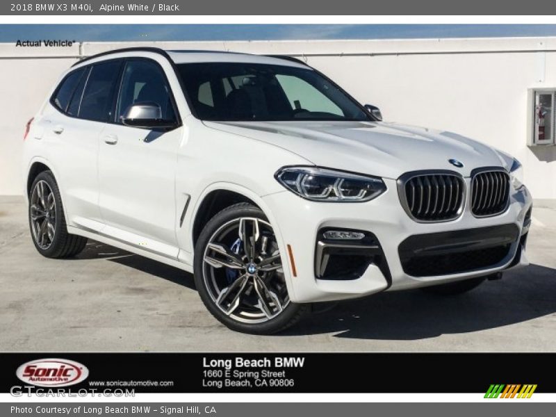 Alpine White / Black 2018 BMW X3 M40i