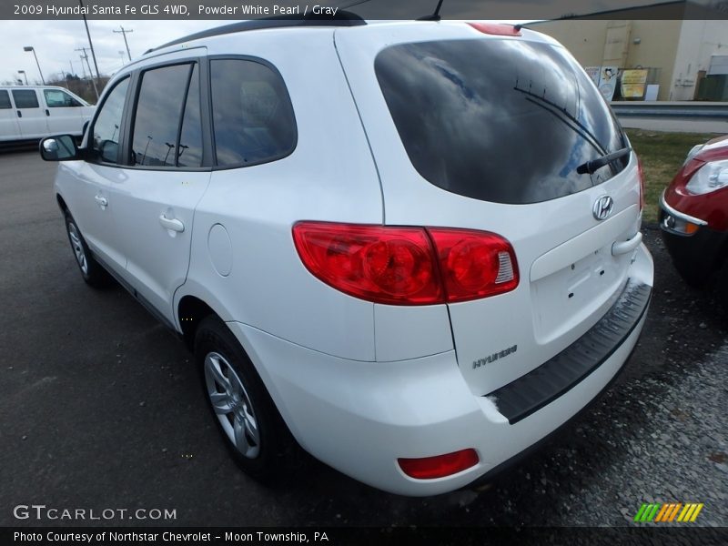 Powder White Pearl / Gray 2009 Hyundai Santa Fe GLS 4WD