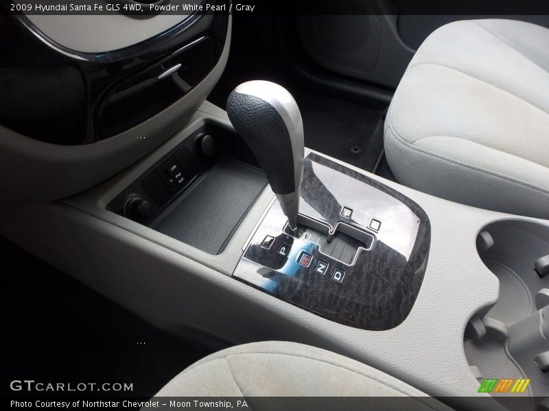 Powder White Pearl / Gray 2009 Hyundai Santa Fe GLS 4WD