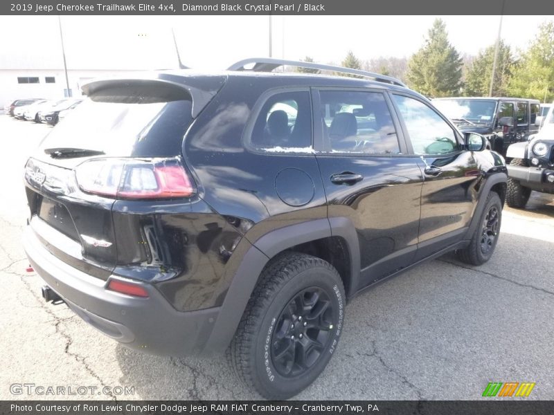 Diamond Black Crystal Pearl / Black 2019 Jeep Cherokee Trailhawk Elite 4x4