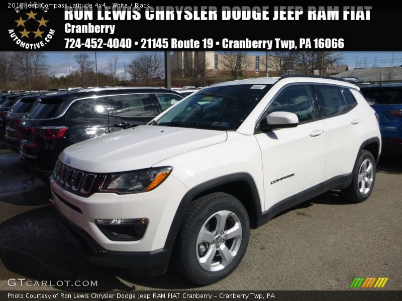 White / Black 2018 Jeep Compass Latitude 4x4