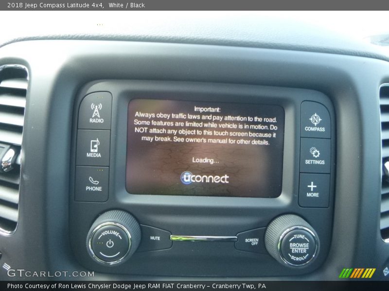 White / Black 2018 Jeep Compass Latitude 4x4