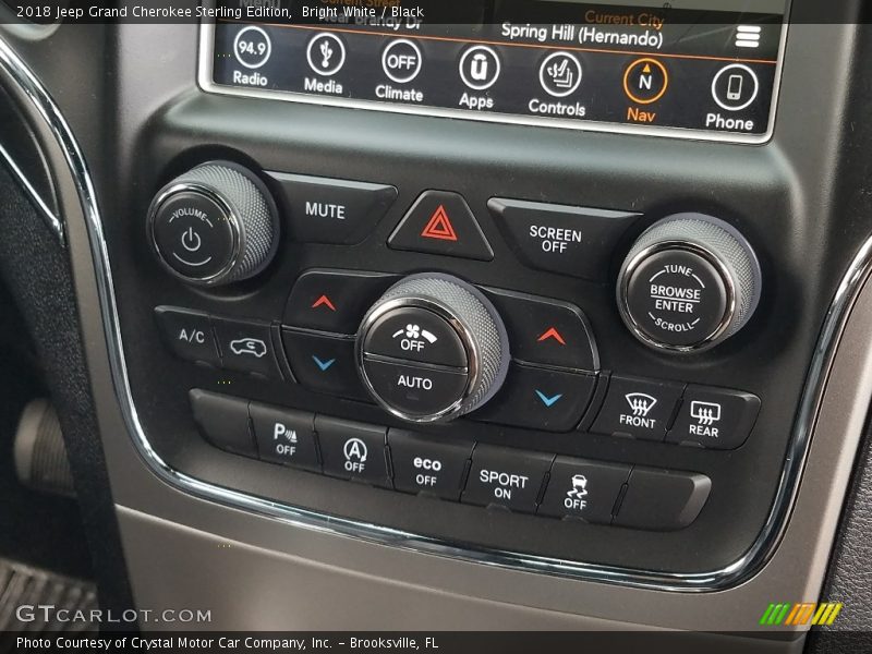 Bright White / Black 2018 Jeep Grand Cherokee Sterling Edition