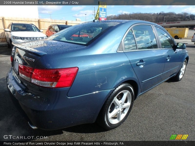 Deepwater Blue / Gray 2008 Hyundai Sonata SE V6