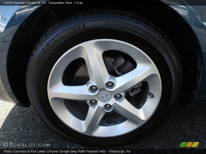 Deepwater Blue / Gray 2008 Hyundai Sonata SE V6