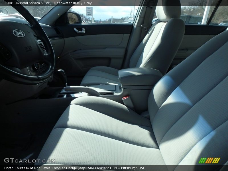 Deepwater Blue / Gray 2008 Hyundai Sonata SE V6
