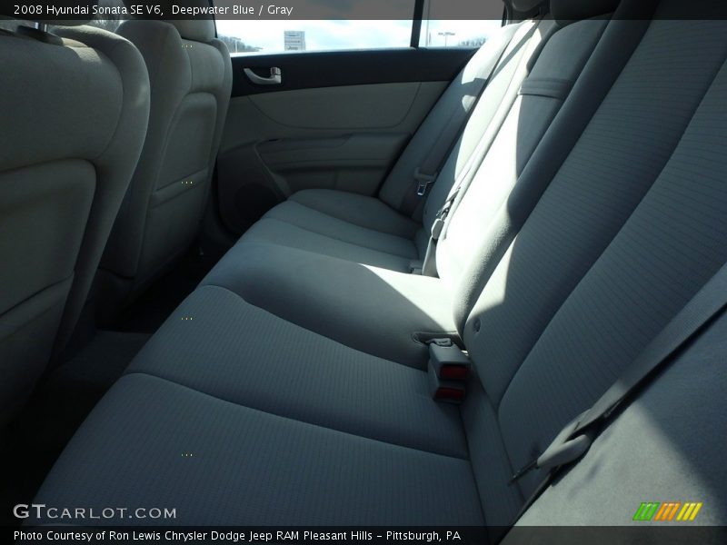 Deepwater Blue / Gray 2008 Hyundai Sonata SE V6