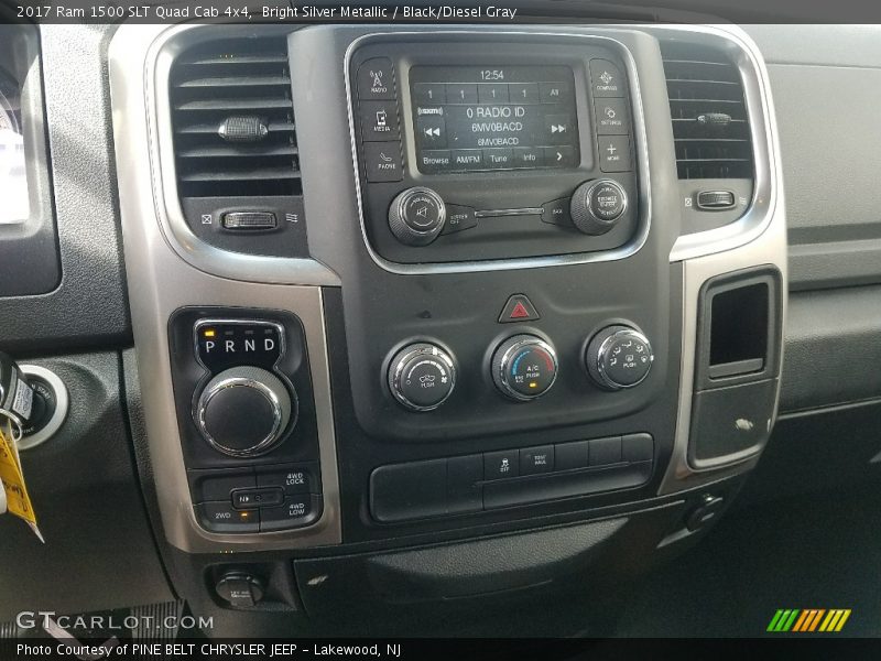 Bright Silver Metallic / Black/Diesel Gray 2017 Ram 1500 SLT Quad Cab 4x4