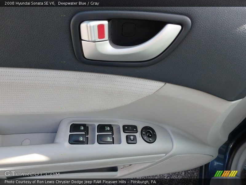 Deepwater Blue / Gray 2008 Hyundai Sonata SE V6