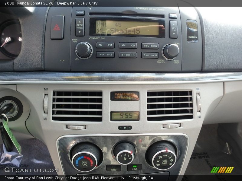 Deepwater Blue / Gray 2008 Hyundai Sonata SE V6
