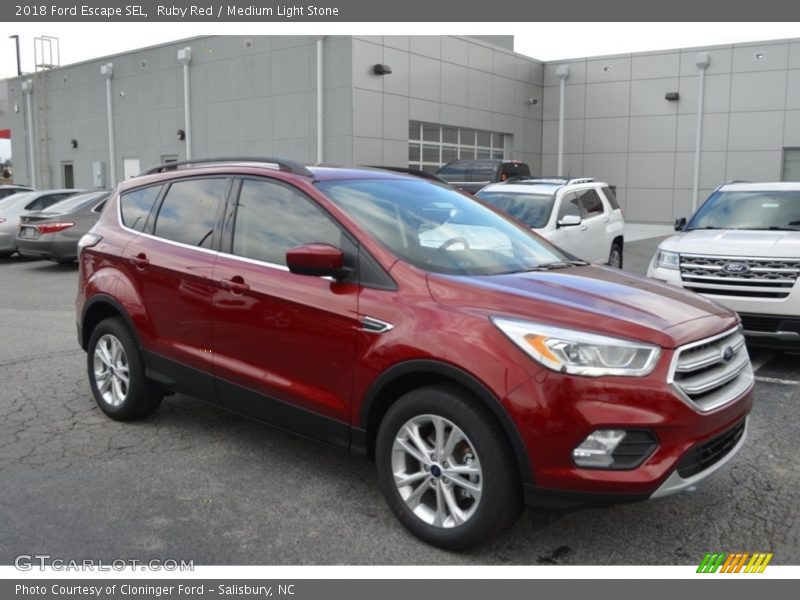 Ruby Red / Medium Light Stone 2018 Ford Escape SEL