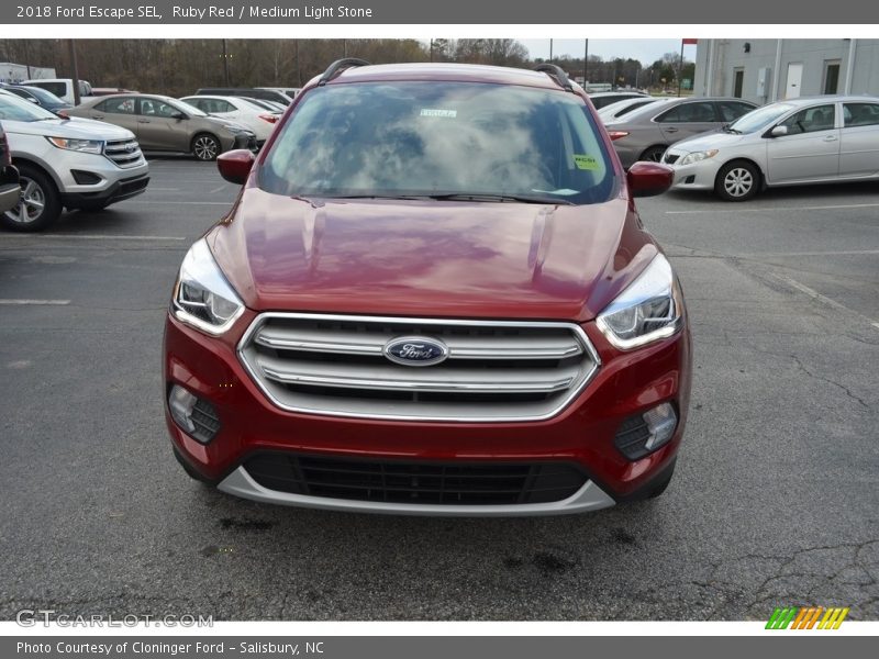 Ruby Red / Medium Light Stone 2018 Ford Escape SEL