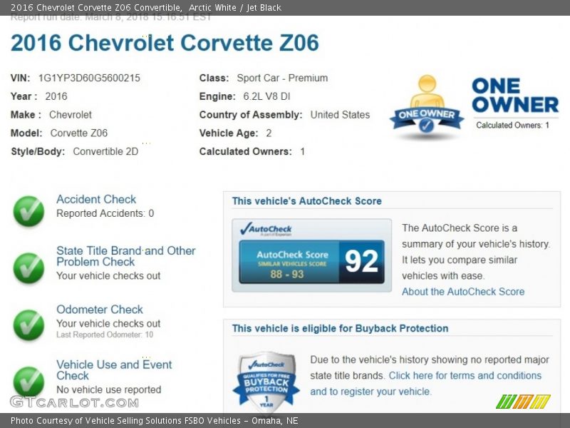 Entertainment System of 2016 Corvette Z06 Convertible