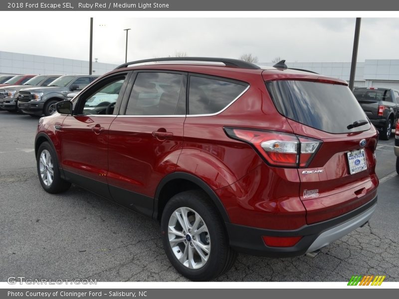 Ruby Red / Medium Light Stone 2018 Ford Escape SEL