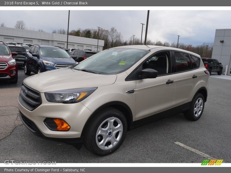 White Gold / Charcoal Black 2018 Ford Escape S