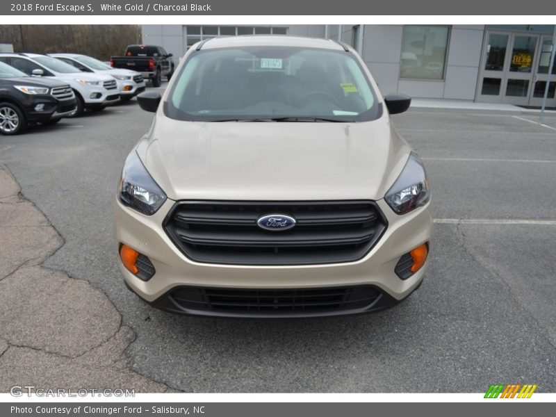 White Gold / Charcoal Black 2018 Ford Escape S