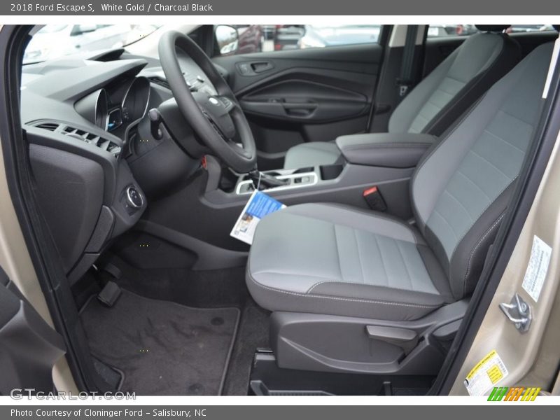 White Gold / Charcoal Black 2018 Ford Escape S